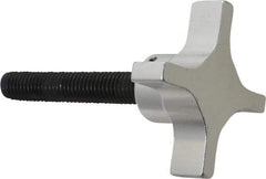 Gibraltar - 2-1/2" Head Diam, 4 Point Lobed Knob - 1/2-13 Stem, Aluminum - All Tool & Supply