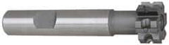 Whitney Tool Co. - 1/32" Radius, 1/16" Circle Diam, 3/4" Cutter Diam, 3/8" Cutting Width, Shank Connection, Concave Radius Cutter - 1/2" Shank Diam, 3" OAL, Carbide-Tipped, Uncoated, Profile Ground, 6 Teeth, Weldon Flat - All Tool & Supply