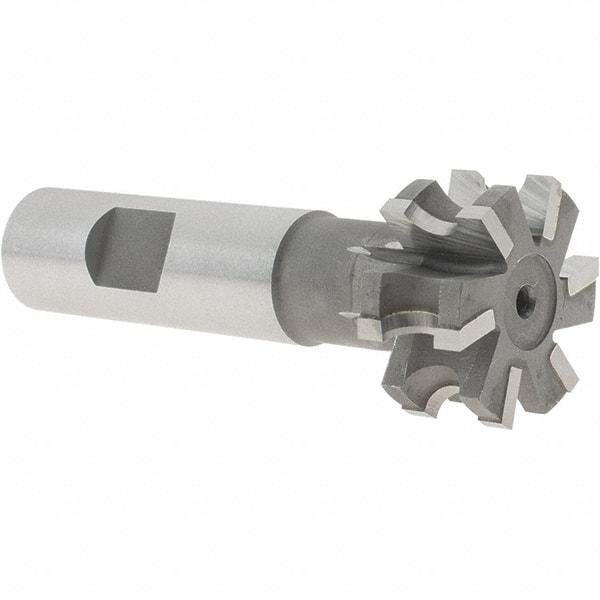 Whitney Tool Co. - 5/32" Radius, 5/16" Circle Diam, 1-5/16" Cutter Diam, 5/8" Cutting Width, Shank Connection, Concave Radius Cutter - 3/4" Shank Diam, 3-1/2" OAL, Carbide-Tipped, Uncoated, Profile Ground, 6 Teeth, Weldon Flat - All Tool & Supply