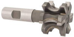 Whitney Tool Co. - 3/8" Radius, 3/4" Circle Diam, 1-7/8" Cutter Diam, 1-1/4" Cutting Width, Shank Connection, Concave Radius Cutter - 3/4" Shank Diam, 4" OAL, Carbide-Tipped, Uncoated, Profile Ground, 6 Teeth, Weldon Flat - All Tool & Supply