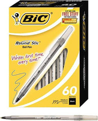 Bic - Ball Point Round Stick Grip Pen - Black - All Tool & Supply