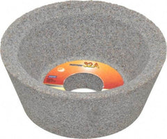 Norton - 3" Diam, 3/4" Hole Size, 1-1/4" Overall Thickness, 60 Grit, Type 11 Tool & Cutter Grinding Wheel - Medium Grade, Aluminum Oxide, K Hardness, Vitrified Bond, 7,640 RPM - All Tool & Supply