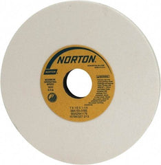 Norton - 7" Diam x 1-1/4" Hole x 1/2" Thick, J Hardness, 150 Grit Surface Grinding Wheel - Aluminum Oxide, Type 1, Very Fine Grade, 3,600 Max RPM, Vitrified Bond, No Recess - All Tool & Supply