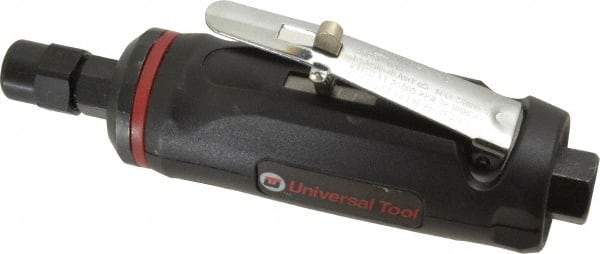 Universal Tool - 1/4" Collet, Straight Handle, Angle Air Die Grinder - 23,000 RPM, Rear Exhaust, 4 CFM, 0.66 hp, 90 psi, 1/4 NPT - All Tool & Supply