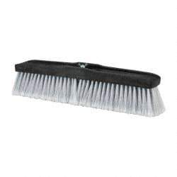 PRO-SOURCE - 18" General Purpose Polypropylene Push Broom - 3" Bristle Length, Plastic Block, Bolt-On Handle Connection, Handle Sold Separately - All Tool & Supply