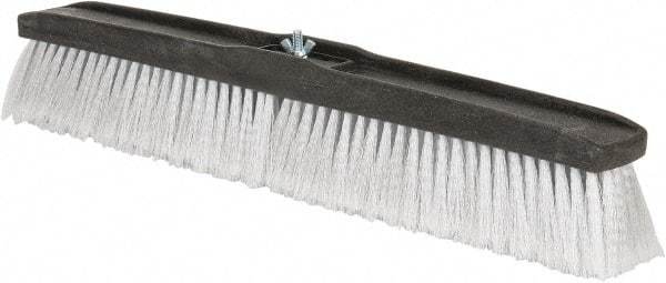 PRO-SOURCE - 24" General Purpose Polypropylene Push Broom - 3" Bristle Length, Plastic Block, Bolt-On Handle Connection, Handle Sold Separately - All Tool & Supply