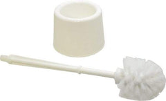 PRO-SOURCE - 17" OAL Toilet Bowl Brush - Polypropylene Bristles, 14-1/2" Plastic Handle, White - All Tool & Supply