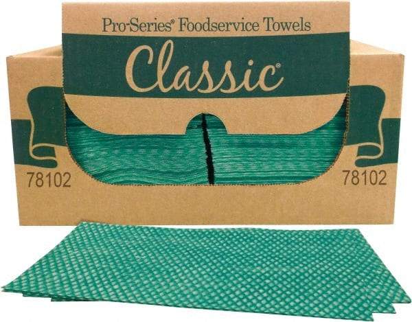 PRO-SOURCE - 1/4 Fold Food Service Wipes - Box, 22" x 12" Sheet Size, Green - All Tool & Supply