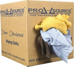 PRO-SOURCE - Reclaimed Rags - Assorted Colors, Fleece and Sweatshirt, Low Lint, Box - All Tool & Supply