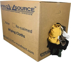 PRO-SOURCE - Reclaimed Rags - Assorted Colors, Fleece and Sweatshirt, Low Lint, Box - All Tool & Supply