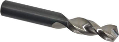 Walter-Titex - 21/32" 130° Parabolic Flute Vanadium High Speed Steel Screw Machine Drill Bit - Bright Finish, Right Hand Cut, 2-23/64" Flute Length, 4-11/16" OAL, Split Point, Straight Shank - All Tool & Supply