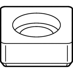 Kennametal - 3.3mm Inscribed Circle, Square Turning Shim for Indexables - 1/8" Thick, SM Shim Style, Positive Rake, Left Hand, Right Hand Cut - All Tool & Supply