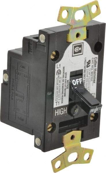 Eaton Cutler-Hammer - 1 Pole, 0.4 to 16 Amp, NEMA, Open Toggle Manual Motor Starter - 43.2mm Wide x 40.1mm Deep x 96.8mm High, 1 hp at 120/240 V, 1 hp at 277 V, 1/4 hp at 120/240 V & 1/4 hp at 32 V, CSA Certified & UL Listed - All Tool & Supply