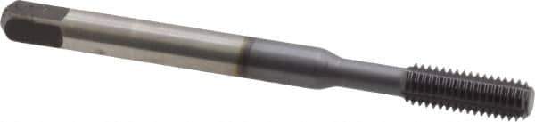 Kennametal - #10-32 UNF H4 Thread Limit Bottoming Thread Forming Tap - Vanadium High Speed Steel, TiCN Finish, 2.38" OAL, 1/2" Thread Length, Right Hand Thread, Series 5502TC - All Tool & Supply