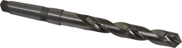 Value Collection - 1-1/8", 4MT 118° Point Cobalt Taper Shank Drill Bit - Bright Finish, 7-3/4" Flute Length, 13-3/8" OAL, Spiral Flute, Through Coolant - All Tool & Supply