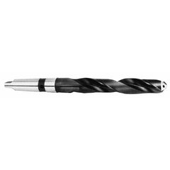 Taper Shank Drill Bit: 0.7188″ Dia, 3MT, 118 °, Cobalt Bright/Uncoated, 10.75″ OAL, Standard Point, Spiral Flute