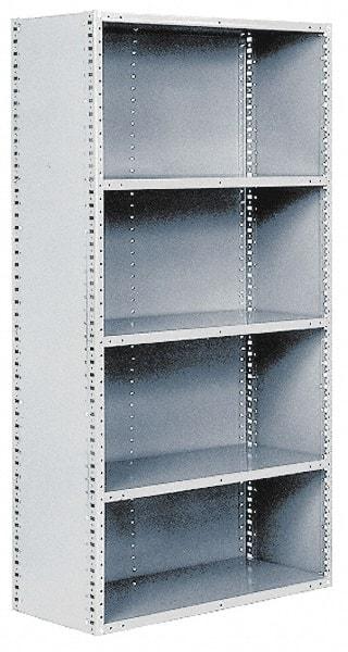 Hallowell - 7 Shelf, 800 Lb. Capacity, Closed Shelving Starter Unit - 36 Inch Wide x 24 Inch Deep x 87 Inch High, Gray - All Tool & Supply