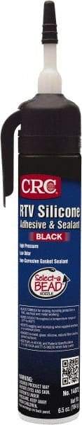 CRC - 8 oz Tube Black RTV Silicone Gasket Sealant - -30 to 450°F Operating Temp, 24 hr Full Cure Time - All Tool & Supply