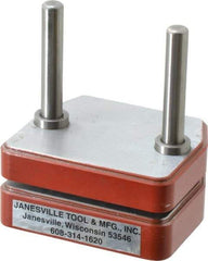 JT&M - 3" Guide Post Length, 5/8" Die Holder Thickness, Cast Iron, Mold Blank, Punch & Die Set - 1/2" Bushing Diam, 2-5/8" Overall Width x 2-1/4" Overall Depth - All Tool & Supply