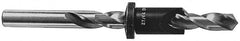 Vernon - 1/2" Cutter Diam, Letter K Drill Compatibility, 1/4" Collar Thickness, Adjustable Depth Drill Countersink - All Tool & Supply