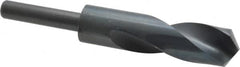 Interstate - 1" Drill, 118° Point, High Speed Steel Silver Deming & Reduced Shank Drill Bit - All Tool & Supply