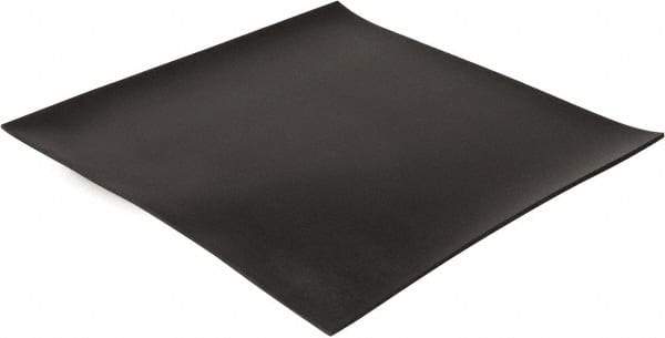 Made in USA - 12" Long, 12" Wide, 0.093" Thick, Buna-N Rubber Foam Sheet - 35 to 45 Durometer, Black, -40 to 212°F, 1,500 psi Tensile Strength, Stock Length - All Tool & Supply