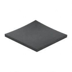 Made in USA - 12" Long, 12" Wide, 1/2" Thick, Buna-N Rubber Foam Sheet - 65 to 75 Durometer, Black, -40 to 212°F, 1,500 psi Tensile Strength, Stock Length - All Tool & Supply