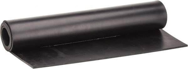 Made in USA - 24" Long, 12" Wide, 1/16" Thick, Buna-N Rubber Foam Sheet - 35 to 45 Durometer, Black, -40 to 212°F, 1,500 psi Tensile Strength, Stock Length - All Tool & Supply