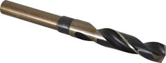 Interstate - 39/64" Drill, 118° Point, Cobalt Silver Deming & Reduced Shank Drill Bit - Bright Finish, 6" OAL, Straight Shank, 3" Flute Length, Right Hand Cut, Standard Point, Spiral Flute, Regular Spiral - All Tool & Supply