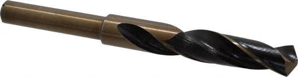 Interstate - 21/32" Drill, 118° Point, Cobalt Silver Deming & Reduced Shank Drill Bit - All Tool & Supply