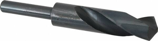 Interstate - 23.75mm Drill, 118° Point, High Speed Steel Silver Deming & Reduced Shank Drill Bit - Oxide Finish, 6" OAL, Straight Shank, 3" Flute Length - All Tool & Supply