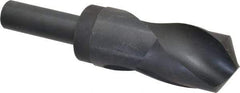 Interstate - 1-1/2" Drill, 118° Point, High Speed Steel Silver Deming & Reduced Shank Drill Bit - Oxide Finish, 6" OAL, Straight Shank, 3" Flute Length, Right Hand Cut, Standard Point, Spiral Flute, Regular Spiral - All Tool & Supply