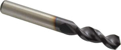 Accupro - 0.404" 130° Parabolic Flute Cobalt Screw Machine Drill Bit - TiAlN Finish, Right Hand Cut, 1.693" Flute Length, 3.504" OAL, Split Point, Straight Shank - All Tool & Supply