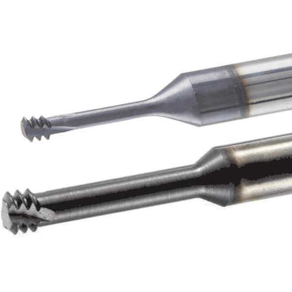 Iscar - M2.2x0.45 ISO, 0.065" Cutting Diam, 3 Flute, Solid Carbide Helical Flute Thread Mill - Internal Thread, 0.2" LOC, 2-1/2" OAL, 1/4" Shank Diam - All Tool & Supply