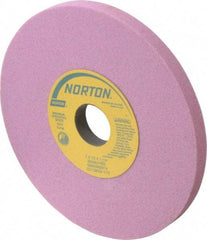 Norton - 7" Diam x 1-1/4" Hole x 1/2" Thick, I Hardness, 60 Grit Surface Grinding Wheel - Aluminum Oxide, Type 1, Medium Grade, 3,600 Max RPM, Vitrified Bond, No Recess - All Tool & Supply