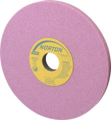 Norton - 8" Diam x 1-1/4" Hole x 1/2" Thick, I Hardness, 46 Grit Surface Grinding Wheel - Aluminum Oxide, Type 1, Coarse Grade, 3,105 Max RPM, Vitrified Bond, No Recess - All Tool & Supply