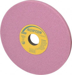 Norton - 8" Diam x 1-1/4" Hole x 1/2" Thick, K Hardness, 46 Grit Surface Grinding Wheel - Aluminum Oxide, Type 1, Coarse Grade, 3,105 Max RPM, Vitrified Bond, No Recess - All Tool & Supply