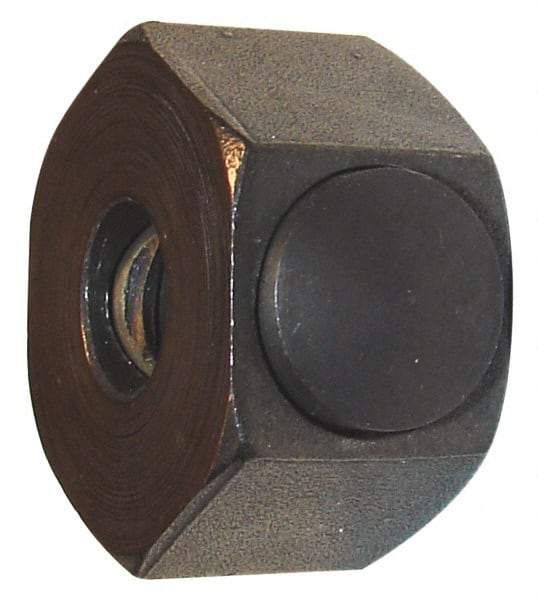 Morton Machine Works - 1/2-13 UNC Steel Right Hand Push Button Hex Nut - 1-3/8" Across Flats, 1-1/8" High, Black Oxide Finish - All Tool & Supply