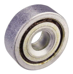 Value Collection - 7/16" Bore Diam, 1-1/8" OD, Open Unground Full Complement Radial Ball Bearing - 3/8" Wide, 1 Row, Round Bore, 533 Lb Dynamic Capacity - All Tool & Supply