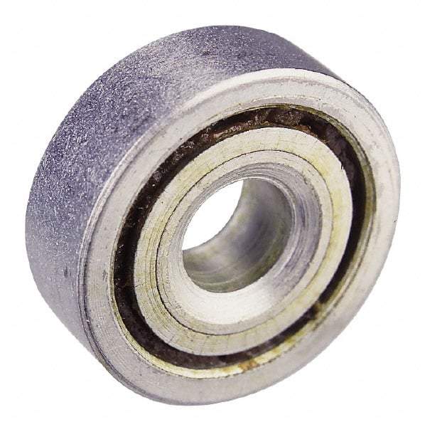 Value Collection - 7/16" Bore Diam, 1-1/16" OD, Open Unground Full Complement Radial Ball Bearing - 3/8" Wide, 1 Row, Round Bore, 509 Lb Dynamic Capacity - All Tool & Supply