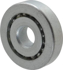 Value Collection - 3/8" Bore Diam, 1-9/32" OD, Open Unground Full Complement Radial Ball Bearing - 5/16" Wide, 1 Row, Round Bore, 533 Lb Dynamic Capacity - All Tool & Supply