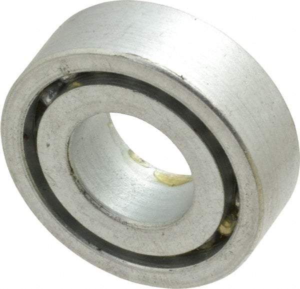 Value Collection - 5/8" Bore Diam, 1-3/8" OD, Open Unground Full Complement Radial Ball Bearing - 7/16" Wide, 1 Row, Round Bore, 769 Lb Dynamic Capacity - All Tool & Supply