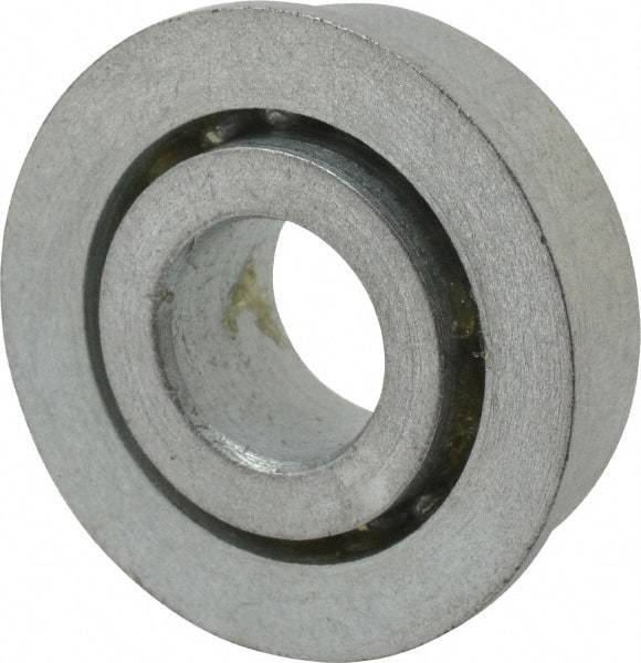 Value Collection - 3/8" Bore Diam, 29/32" OD, Open Unground Full Complement Radial Ball Bearing - With Flange, 1 Row, Round Bore, 356 Lb Dynamic Capacity - All Tool & Supply