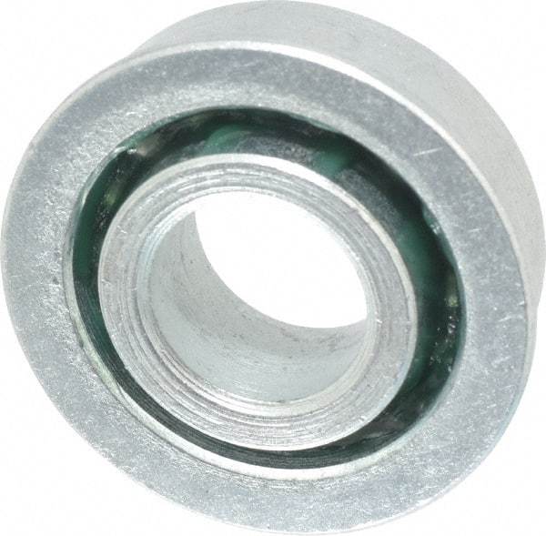 Value Collection - 1/2" Bore Diam, 1-1/8" OD, Open Unground Full Complement Radial Ball Bearing - With Flange, 1 Row, Round Bore, 533 Lb Dynamic Capacity - All Tool & Supply