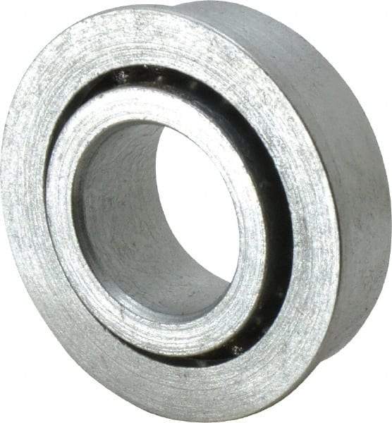 Value Collection - 5/8" Bore Diam, 1-1/4" OD, Open Unground Full Complement Radial Ball Bearing - With Flange, 1 Row, Round Bore, 594 Lb Dynamic Capacity - All Tool & Supply