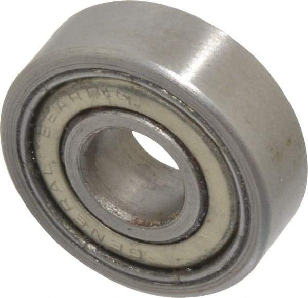 Value Collection - 5/16" Bore Diam, 7/8" OD, Double Shield Unground Retainer Type Radial Ball Bearing - 9/32" Wide, 1 Row, Round Bore, 450 Lb Dynamic Capacity - All Tool & Supply