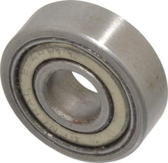 Value Collection - 5/16" Bore Diam, 7/8" OD, Double Shield Unground Retainer Type Radial Ball Bearing - 9/32" Wide, 1 Row, Round Bore, 450 Lb Dynamic Capacity - All Tool & Supply