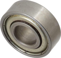 Value Collection - 3/8" Bore Diam, 29/32" OD, Double Shield Unground Retainer Type Radial Ball Bearing - 5/16" Wide, 1 Row, Round Bore, 450 Lb Dynamic Capacity - All Tool & Supply