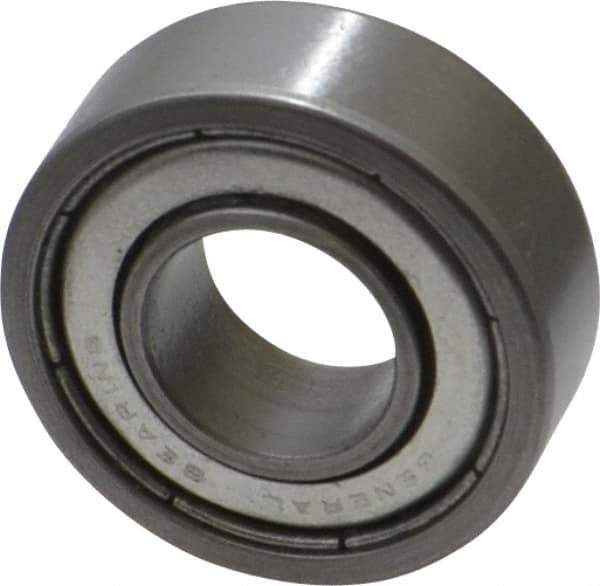 Value Collection - 1/2" Bore Diam, 1-1/8" OD, Double Shield Unground Retainer Type Radial Ball Bearing - 3/8" Wide, 1 Row, Round Bore, 691 Lb Dynamic Capacity - All Tool & Supply