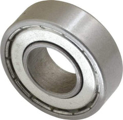 Value Collection - 5/8" Bore Diam, 1-3/8" OD, Double Shield Unground Retainer Type Radial Ball Bearing - 7/16" Wide, 1 Row, Round Bore, 915 Lb Dynamic Capacity - All Tool & Supply